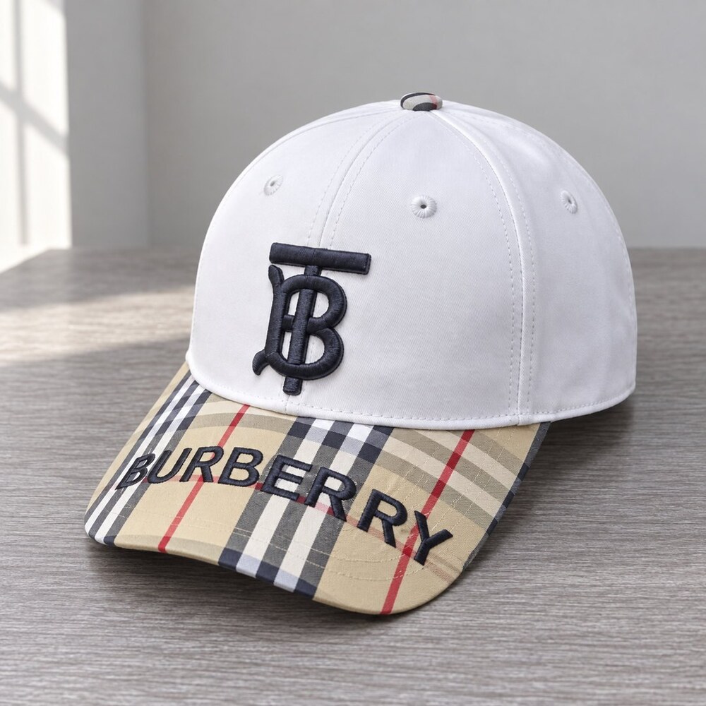 Burberry TB Monogram Check Cap - Picture 4 of 6